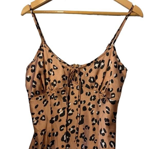 Lulus Known To Be Wild Leopard Satin Slip Dress - Picture 5 of 13